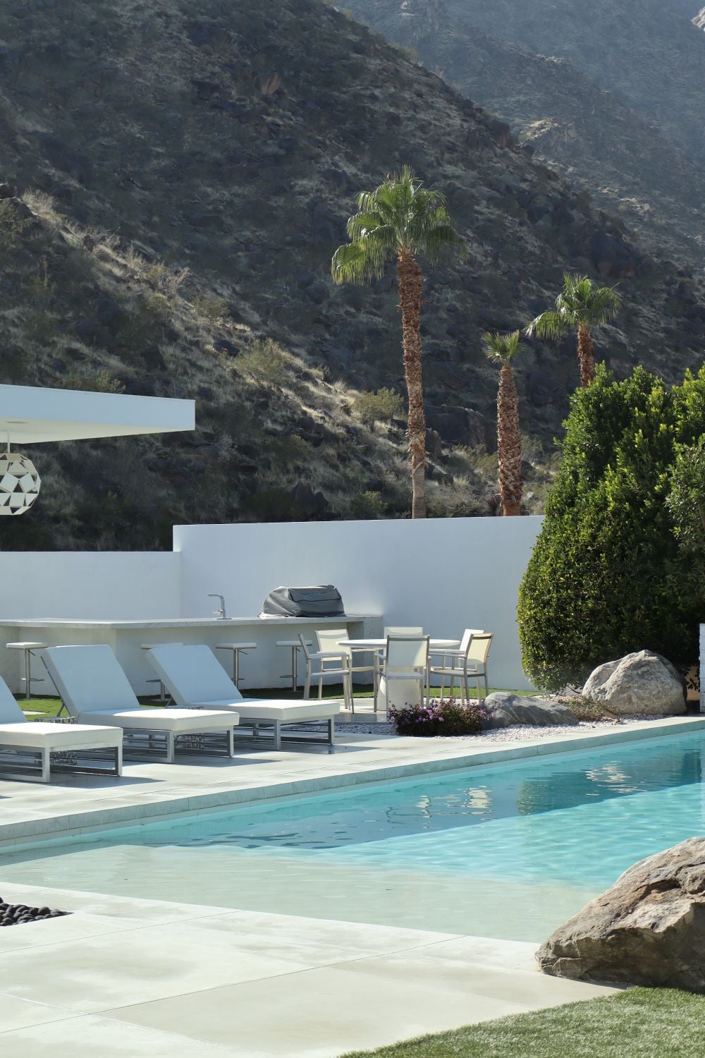 Luxury Home in Palm Springs backyard pool with view