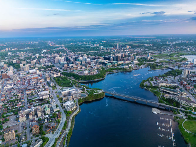 Aerial view of Ottawa and Gatineau, Canada (1)