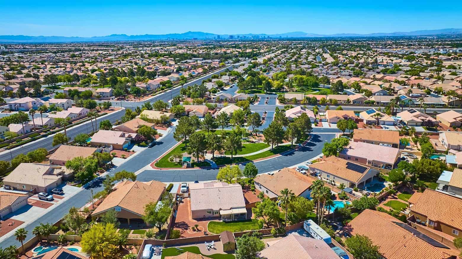 Aerial Residential Neighborhood