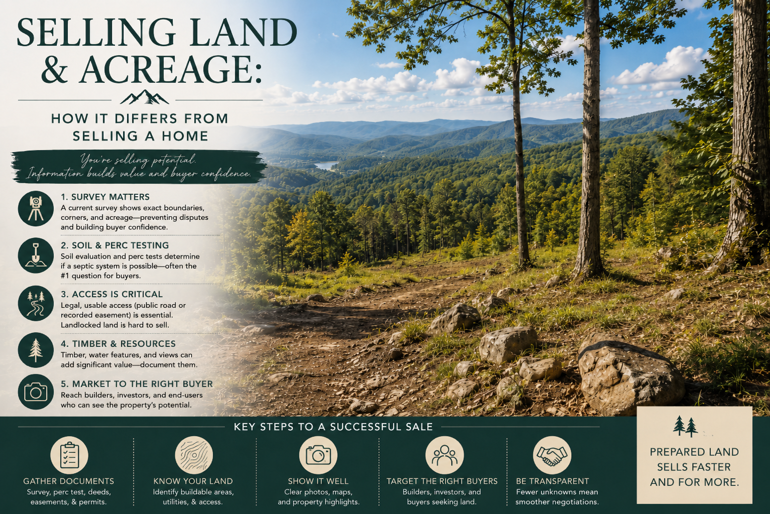 Selling Land and Acreage in Western NC