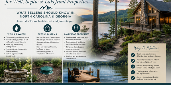 Disclosures for Well, Septic & Lakefront Properties