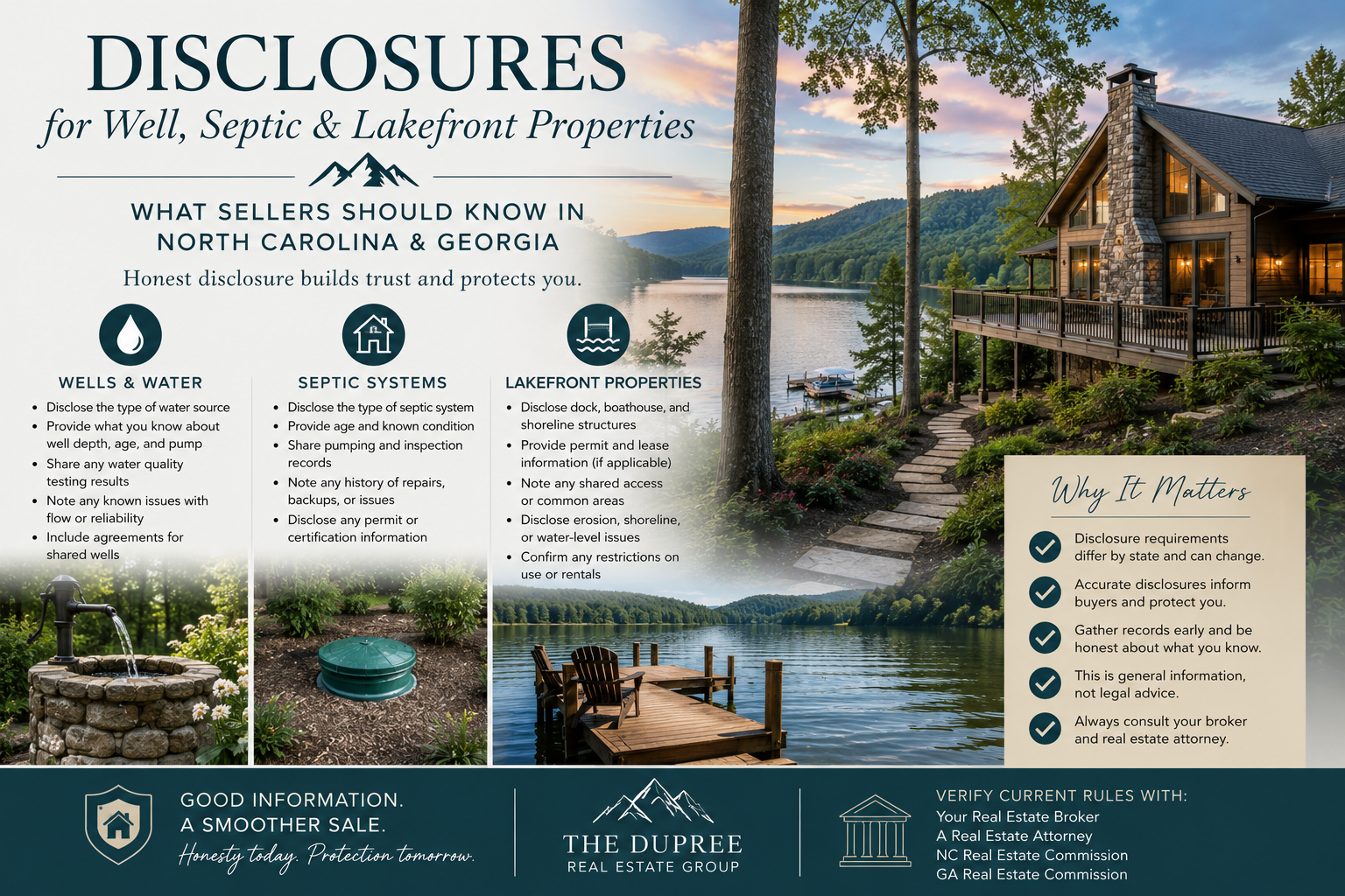 seller disclosures NC well septic
