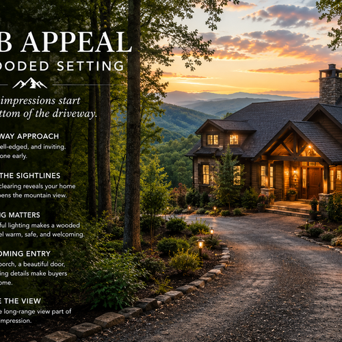 Curb Appeal in a Wooded Setting