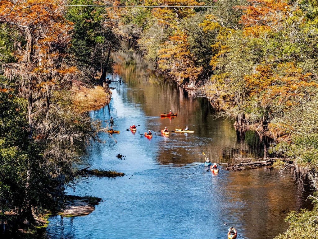 Aerial view of the Black River at 11 Gulley Ln, Salters SC