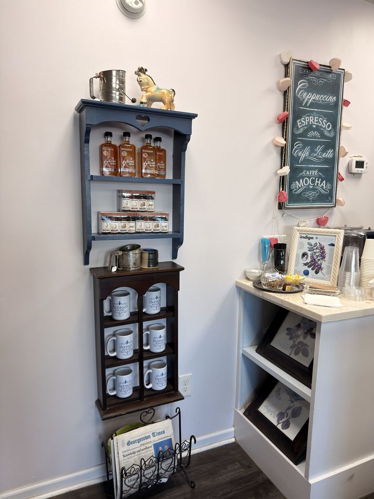 Coffee bar at Indigo Bakery on Front Street, Georgetown