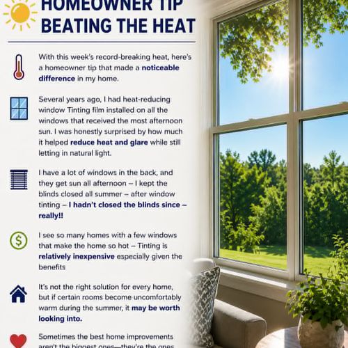 Homeowner Tip: Beating The Heat