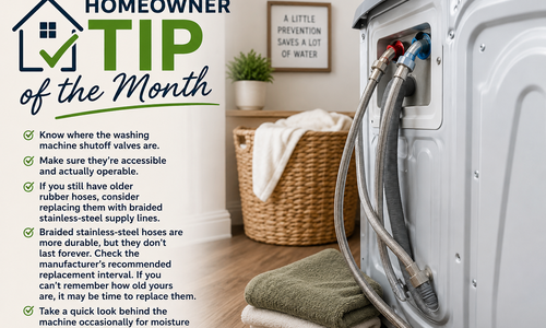 Homeowner Tip: Take a Look at Your Washing Machine Hoses