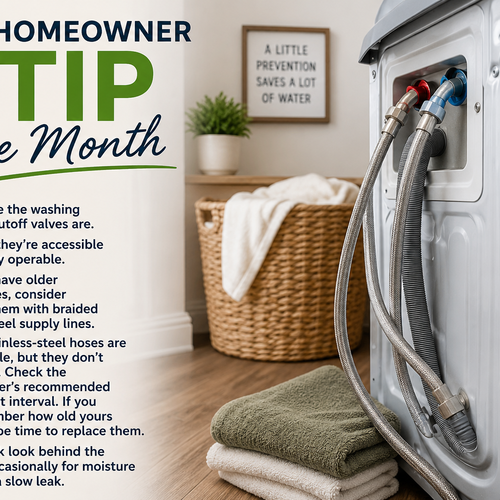 Homeowner Tip: Take a Look at Your Washing Machine Hoses