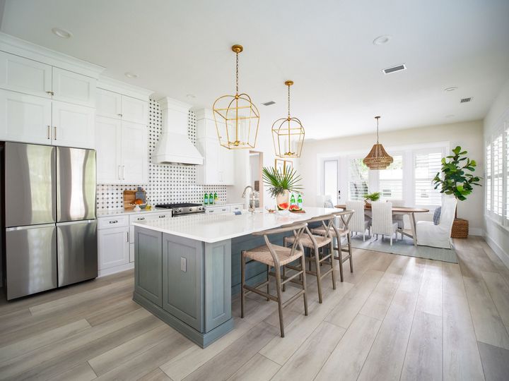 New luxury home beautiful kitchen with backsplash