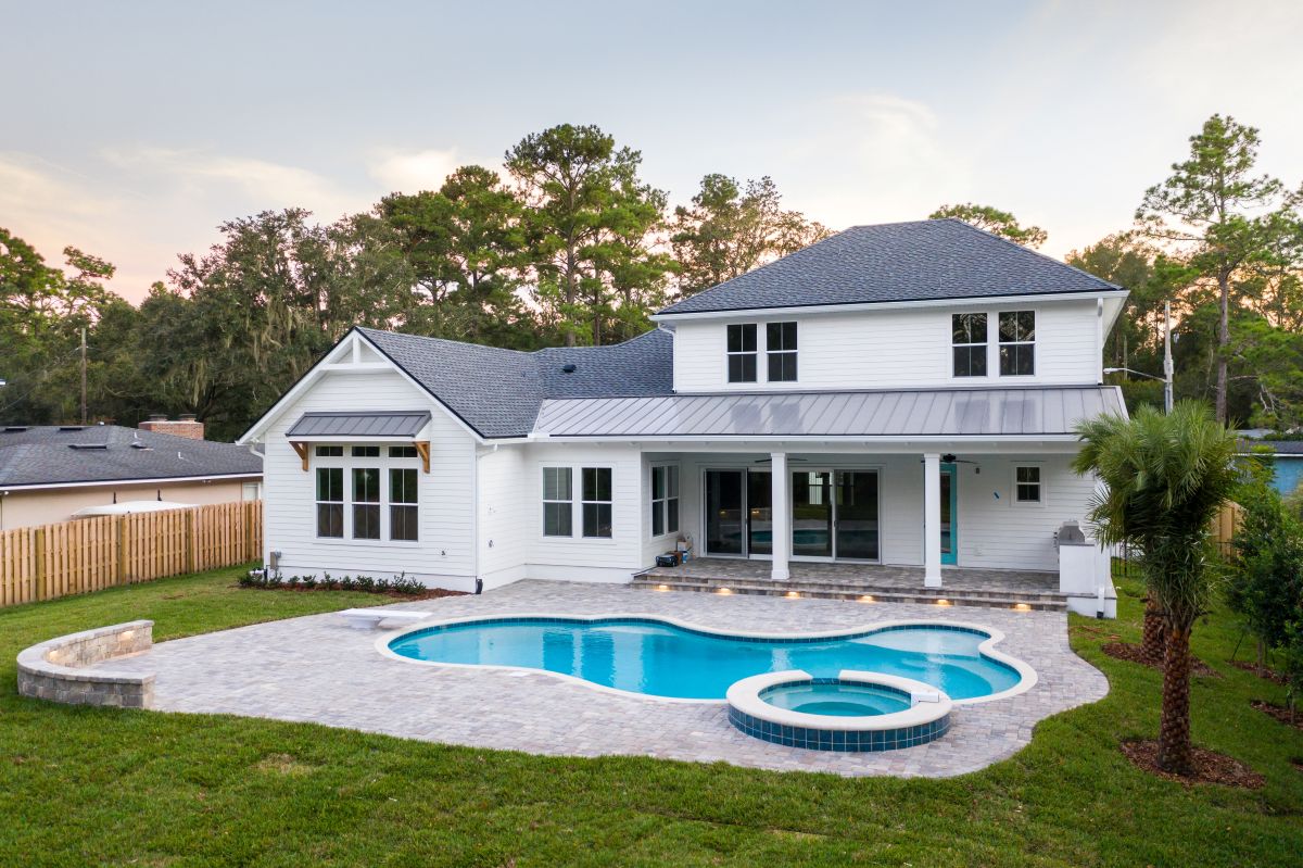New beautiful luxury home exterior