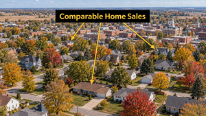 Three arrows highlight comparable homes