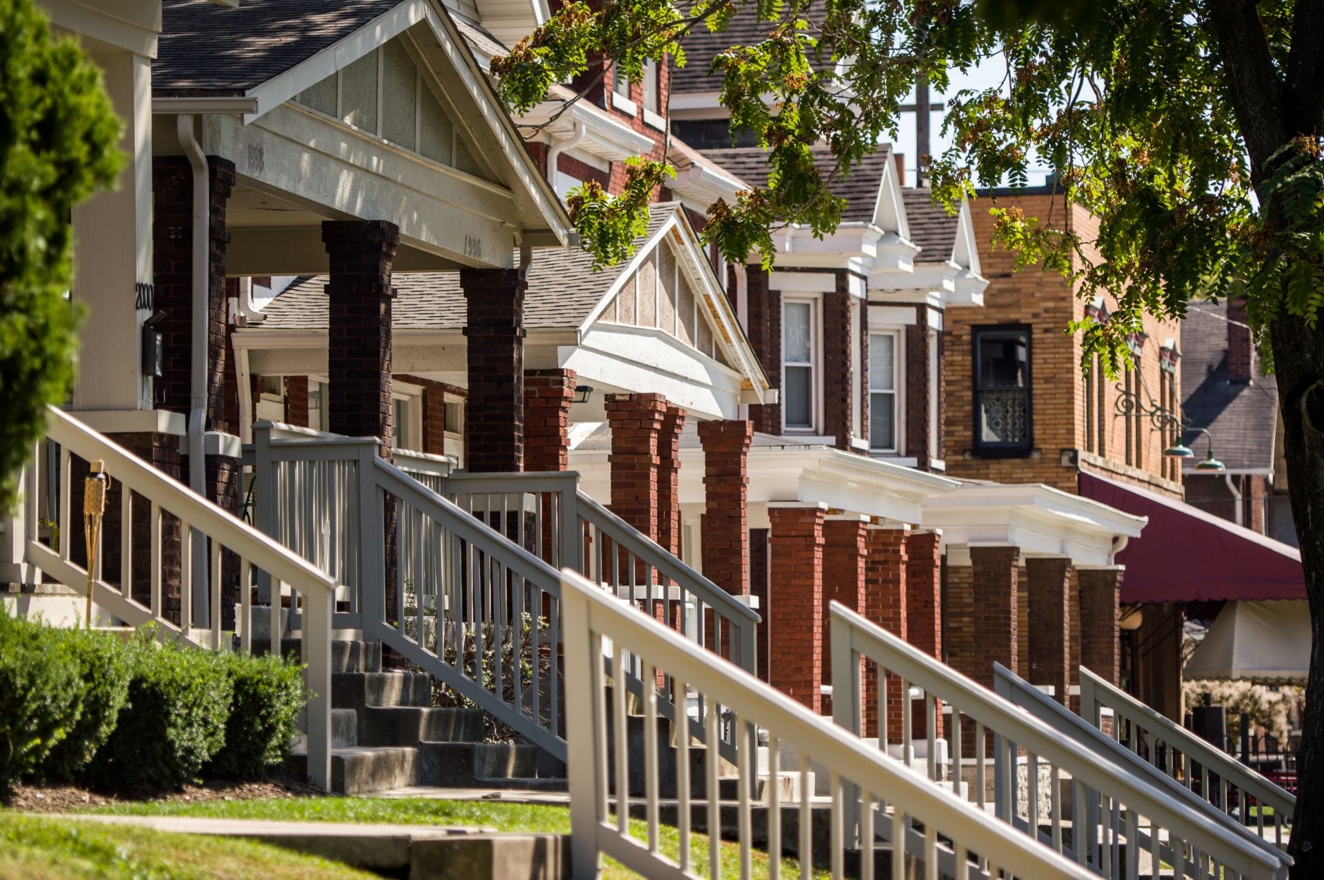 Streets of Columbus near campus, Ohio, US
