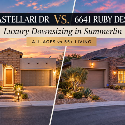 Downsizing in Las Vegas: 55+ Community or Single-Story Home? A Side-by-Side Look at Two Summerlin-Area Homes