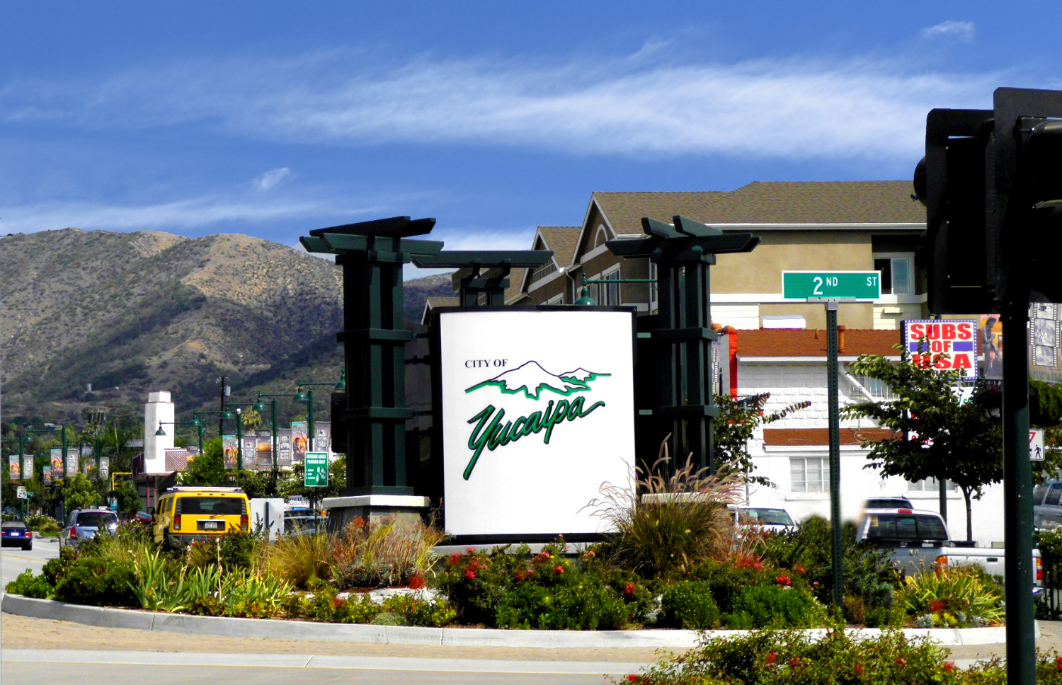 City of Yucaipa sign in Yucaipa, California