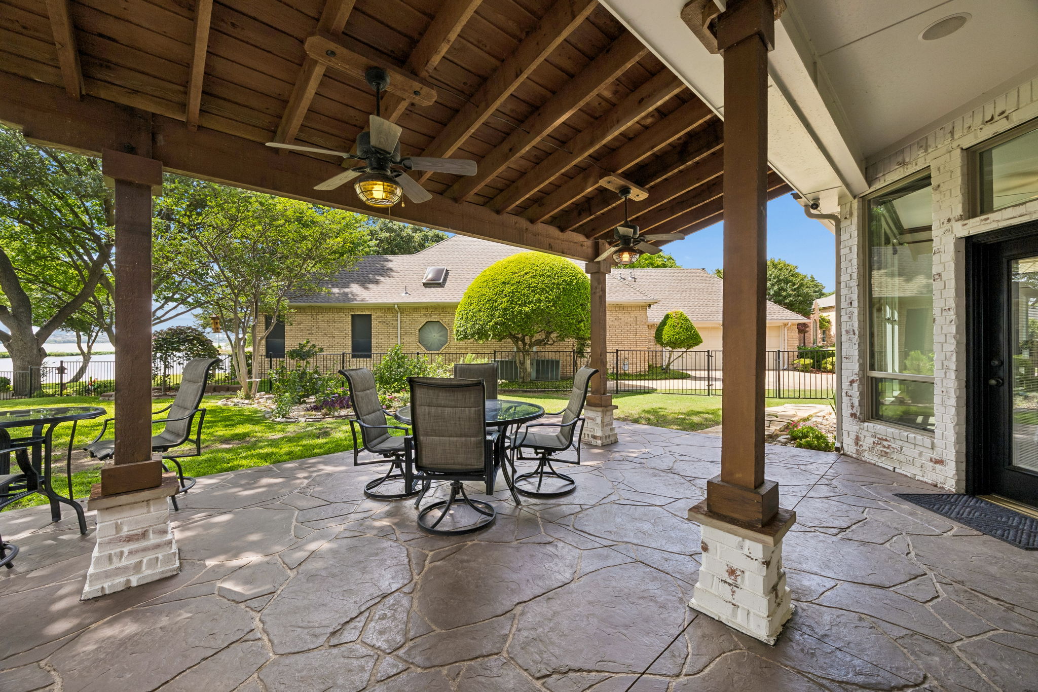 Fully staged outdoor living space