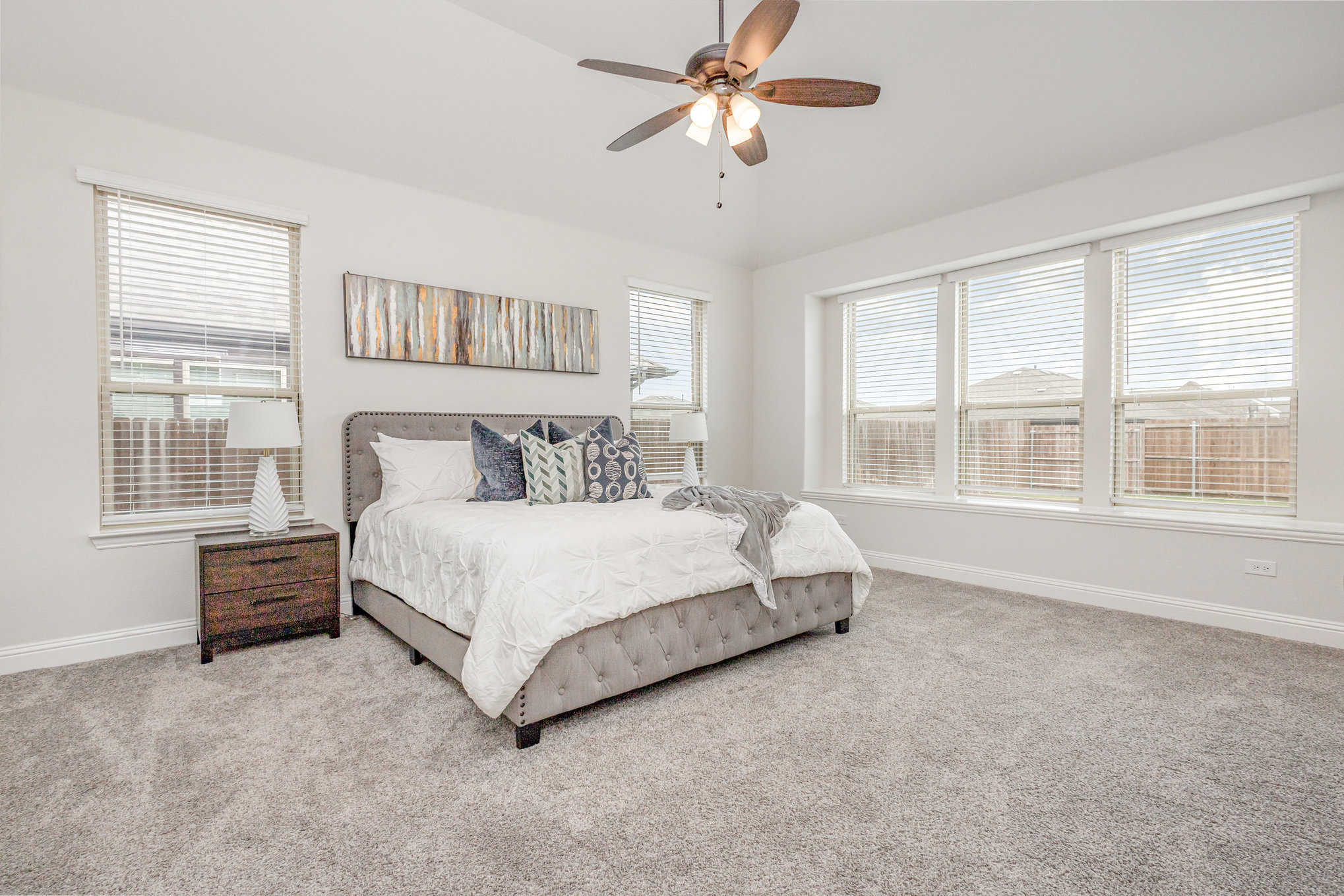 Fully staged primary suite