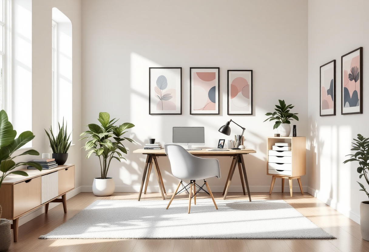 Virtually staged living room
