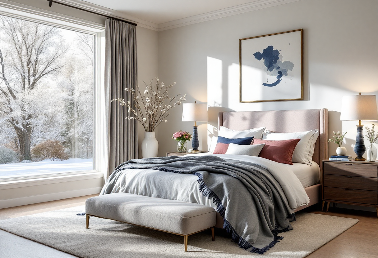 Virtually staged bedroom