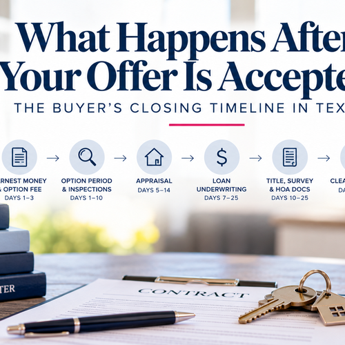 What Happens After Your Offer Is Accepted in Texas: The Buyer's Closing Timeline