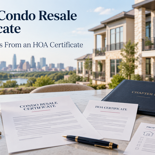 Condo Resale Certificates in Texas: How They Differ From an HOA Resale Certificate
