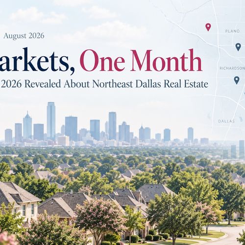 13 Markets, One Month: What August 2026 Revealed About Northeast Dallas Real Estate