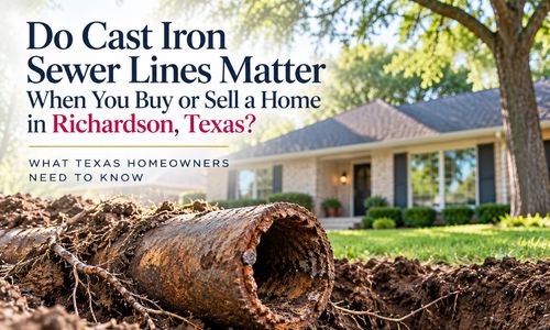 Cast iron sewer lines in Richardson homes