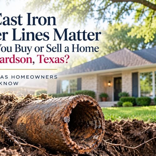 Cast iron sewer lines in Richardson homes