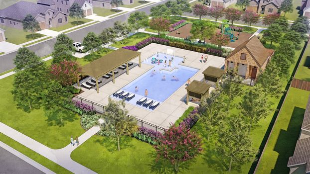 Rendering of amenity center at morgan farms
