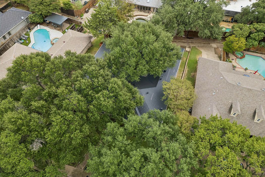 Aerial view of mature tree canopy | 9020 Glen Springs Dr, Dallas, TX 75243 | Lake Highlands
