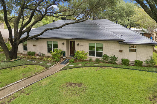 Front exterior aerial | 9020 Glen Springs Dr, Dallas, TX 75243 | Lake Highlands