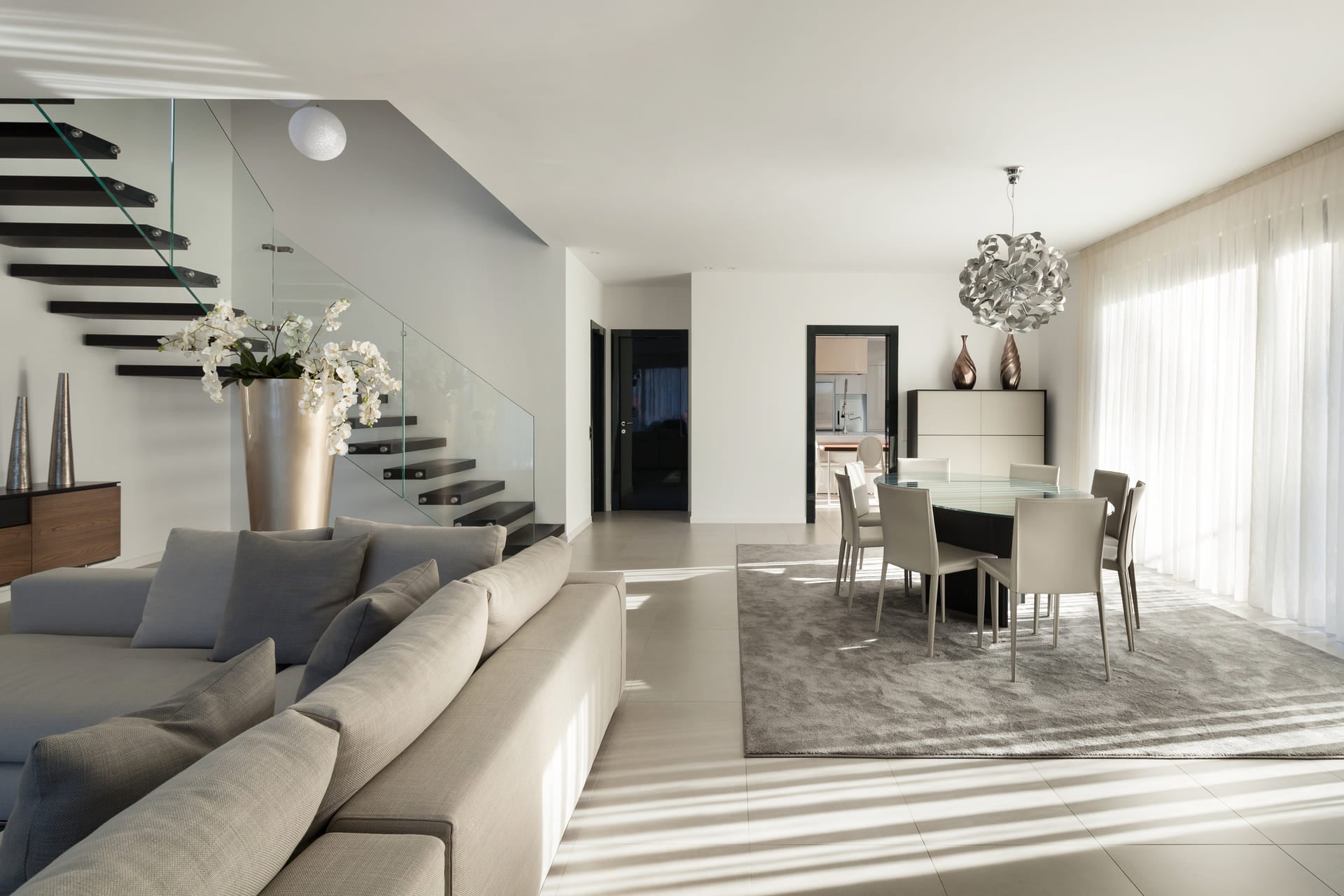 Interior of a modern apartment, comfortable living room