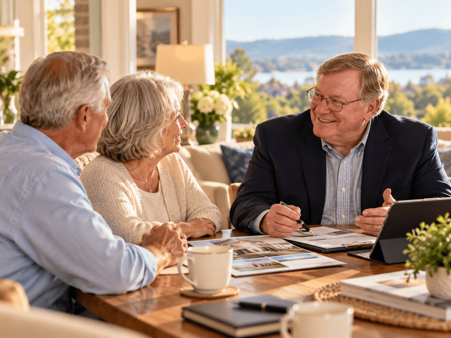 Warm Real Estate Consultation by the Lake (1)