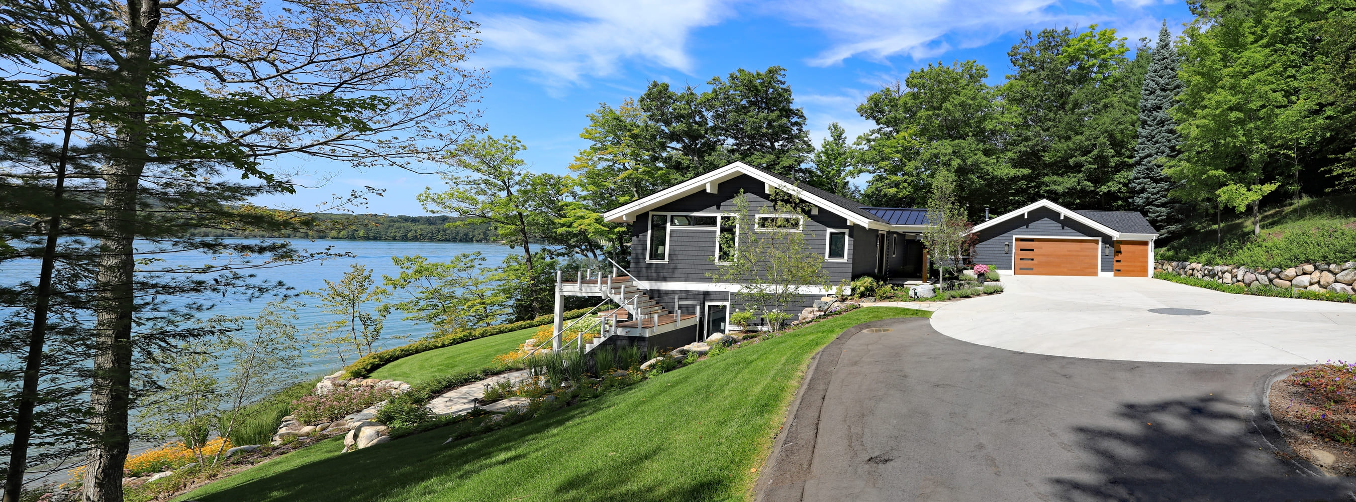 A newly remodeled home in Northern Michigan, at Walloon Lake.