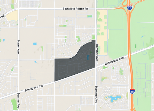Map of the Esperanza 55+ community in Ontario, CA