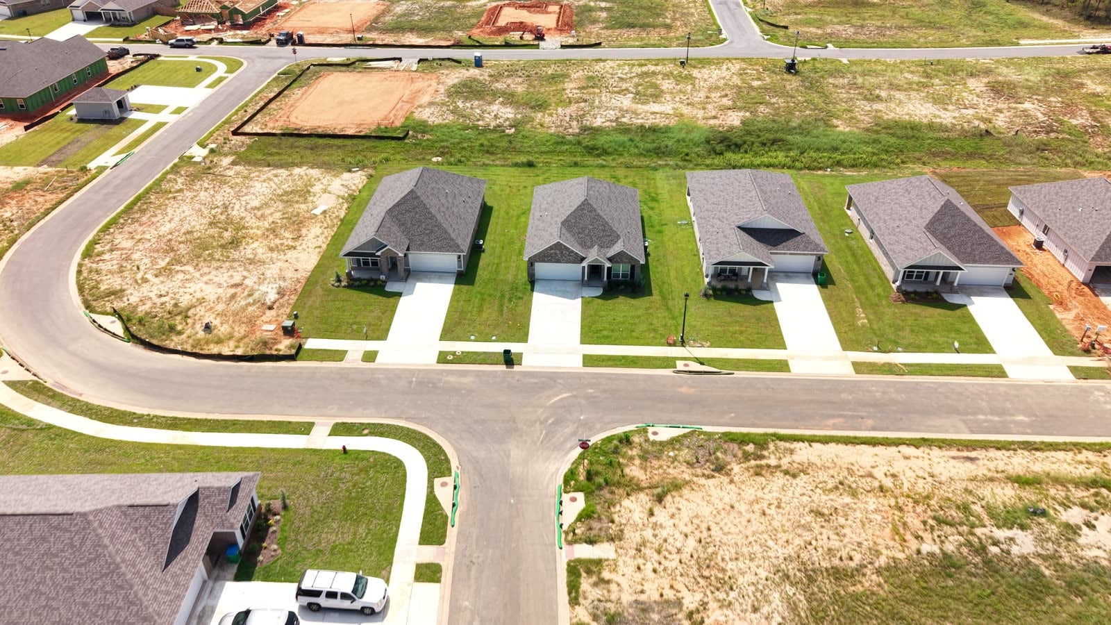 Finished homes on a Bear Run street. How many similar homes sit nearby affects what yours is worth later.