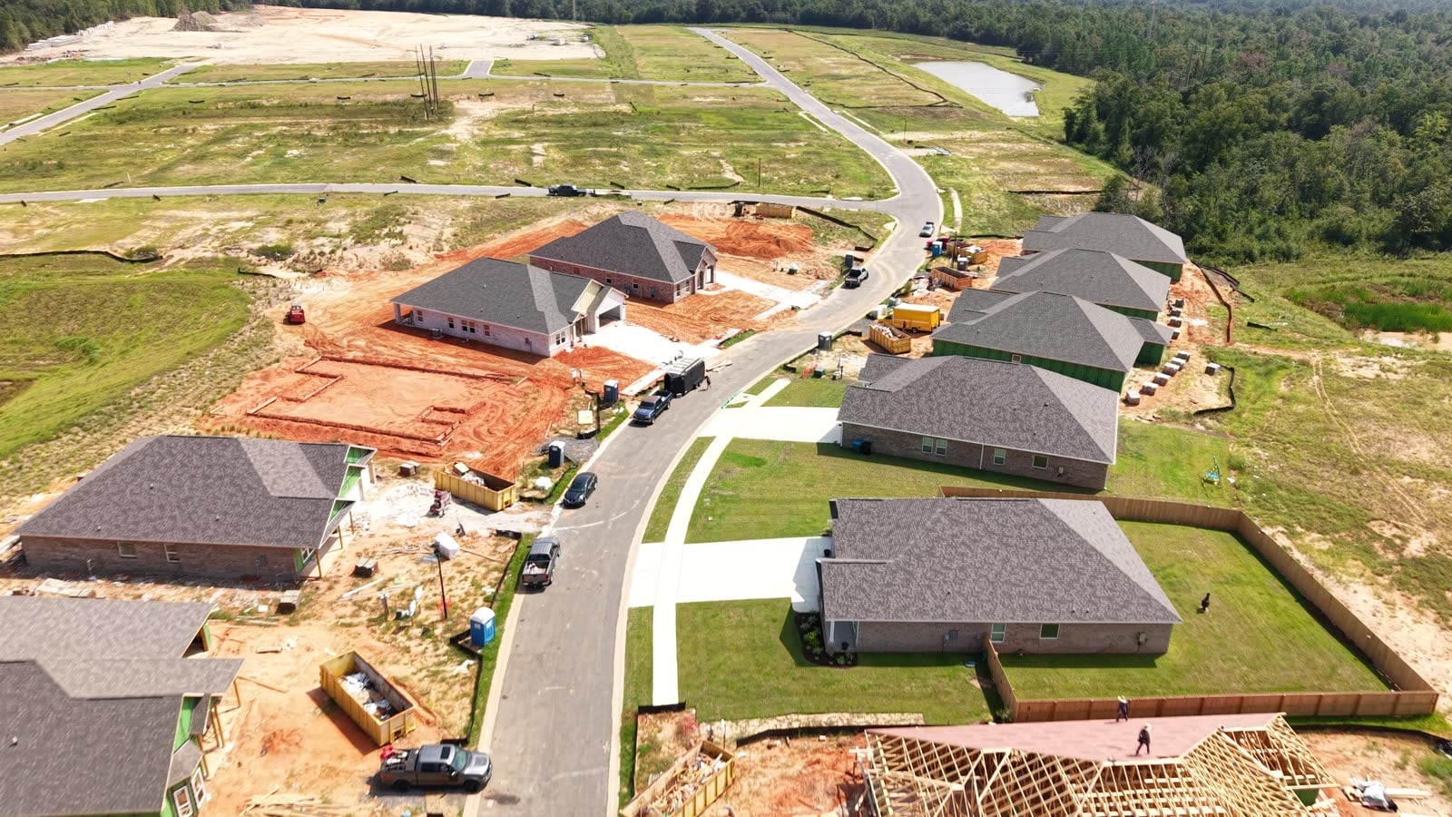Homes under construction in Bear Run, September 2026.