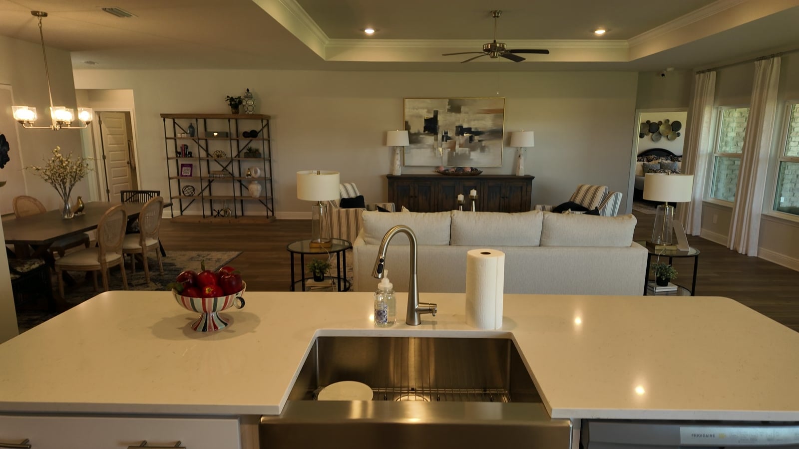 Run the faucets and test the appliances