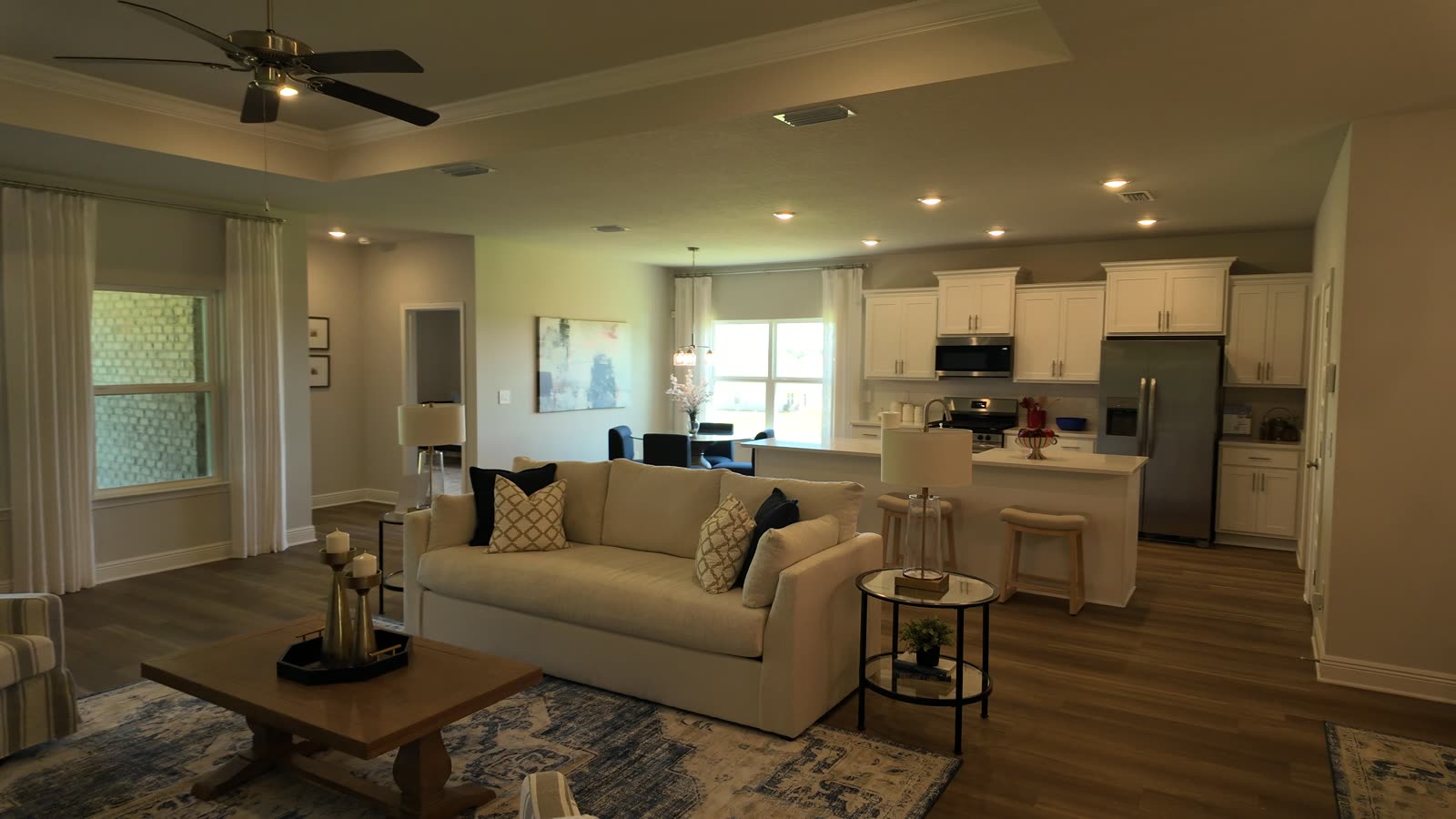 The model home living room