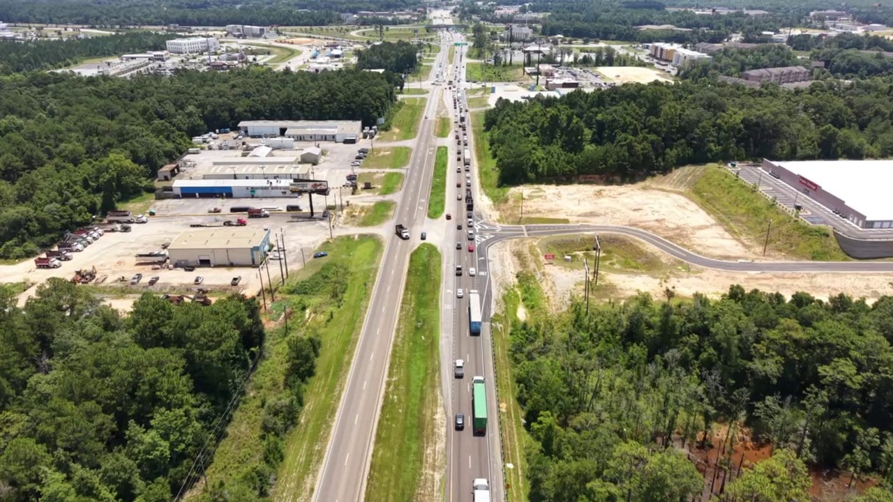 Cleared land and new roads: there's more on the way.