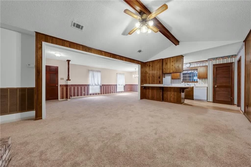 Living area and kitchen at 4436 Laurel Drive in Saraland, Alabama
