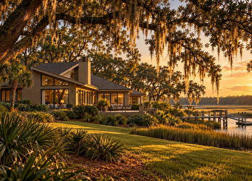 Skidaway Island waterfront contemporary home