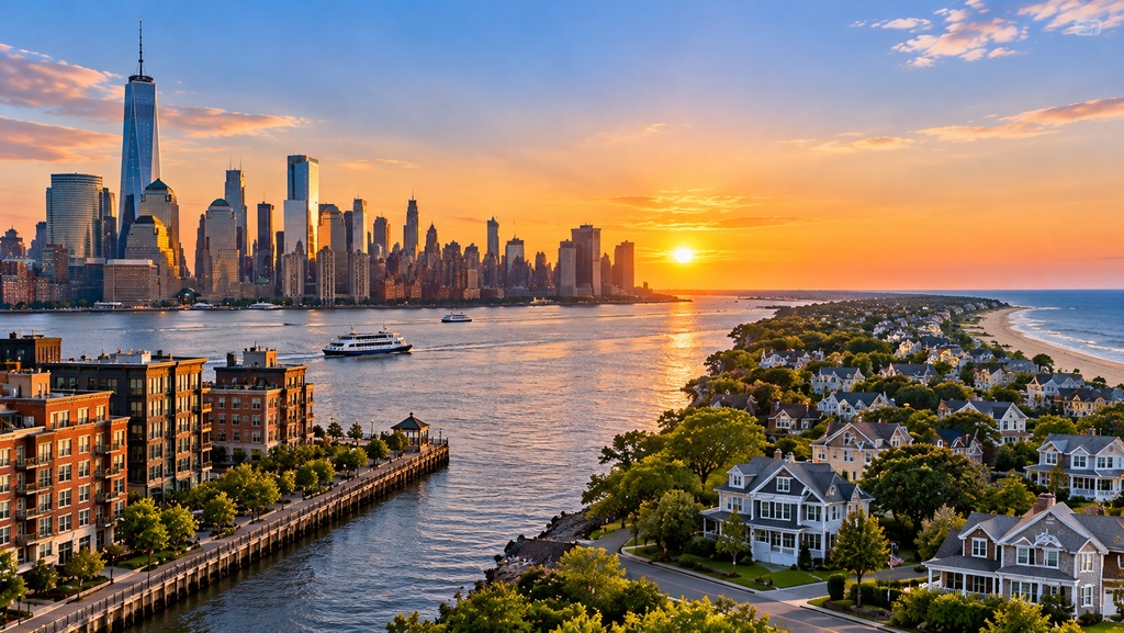 City Skyline to Coastal Sunset