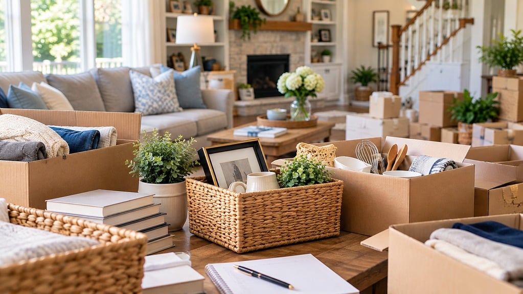 Cozy Living Room Decluttering Setup