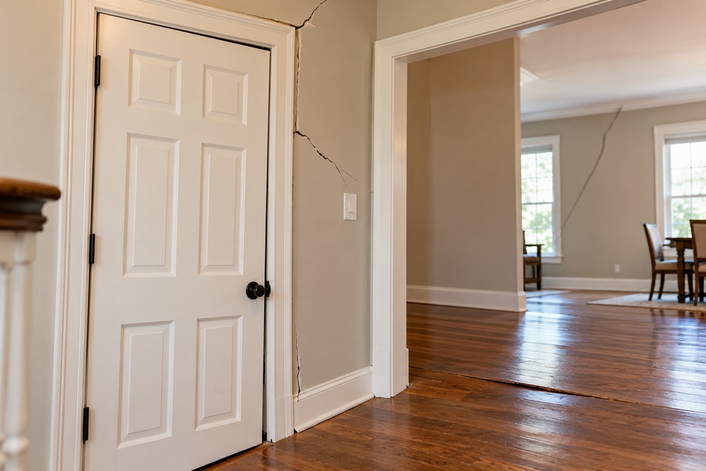 Interior Showing Foundation Settlement Signs