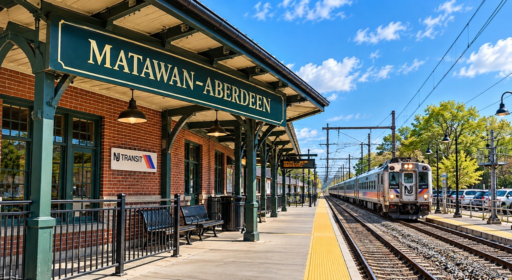 Matawan–Aberdeen Station and NJ Transit Train