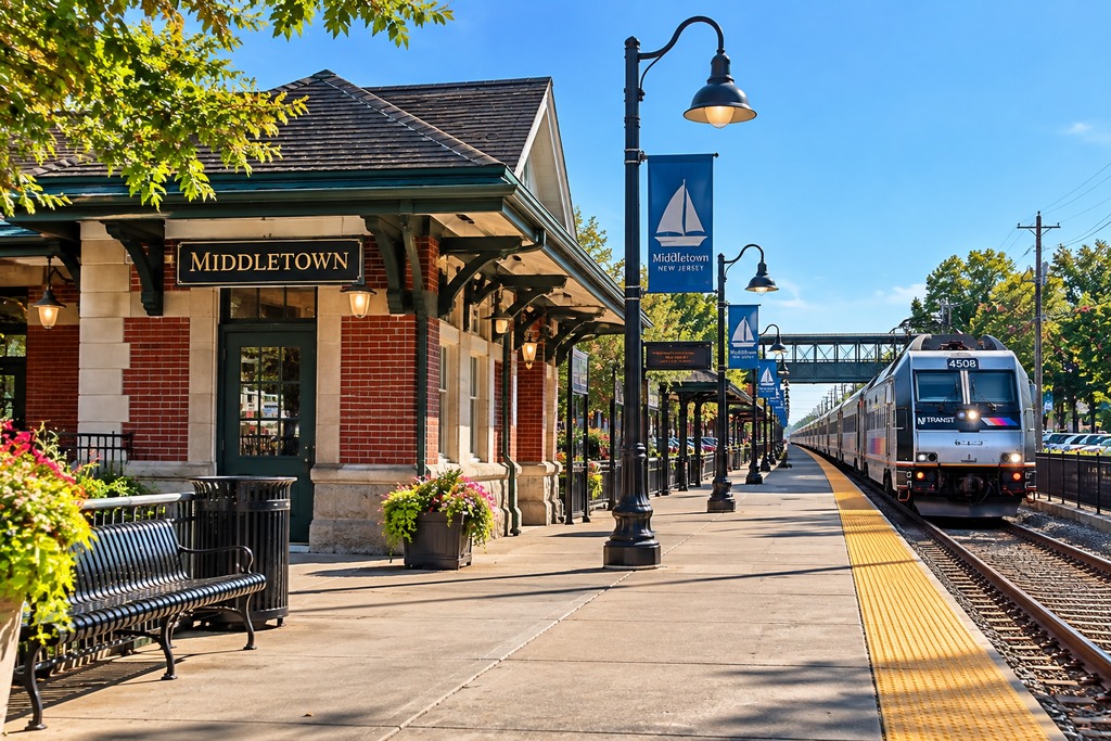 Middletown Station and NJ Transit Train