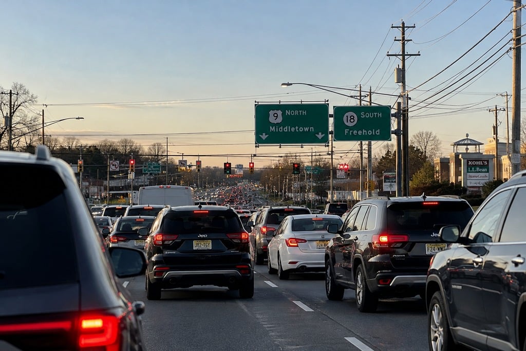 Sunset Traffic on Route 9