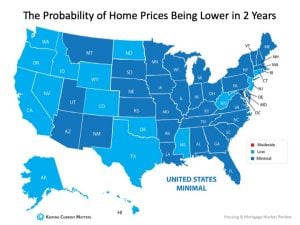 Probability of Home Prices Being Lower in 2 Years