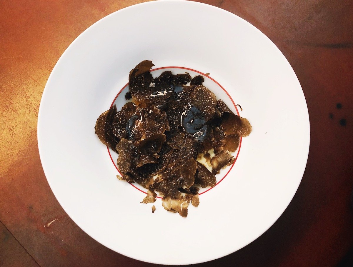 Black truffles and dumplings at The Catbird Seat in Nashville, TN