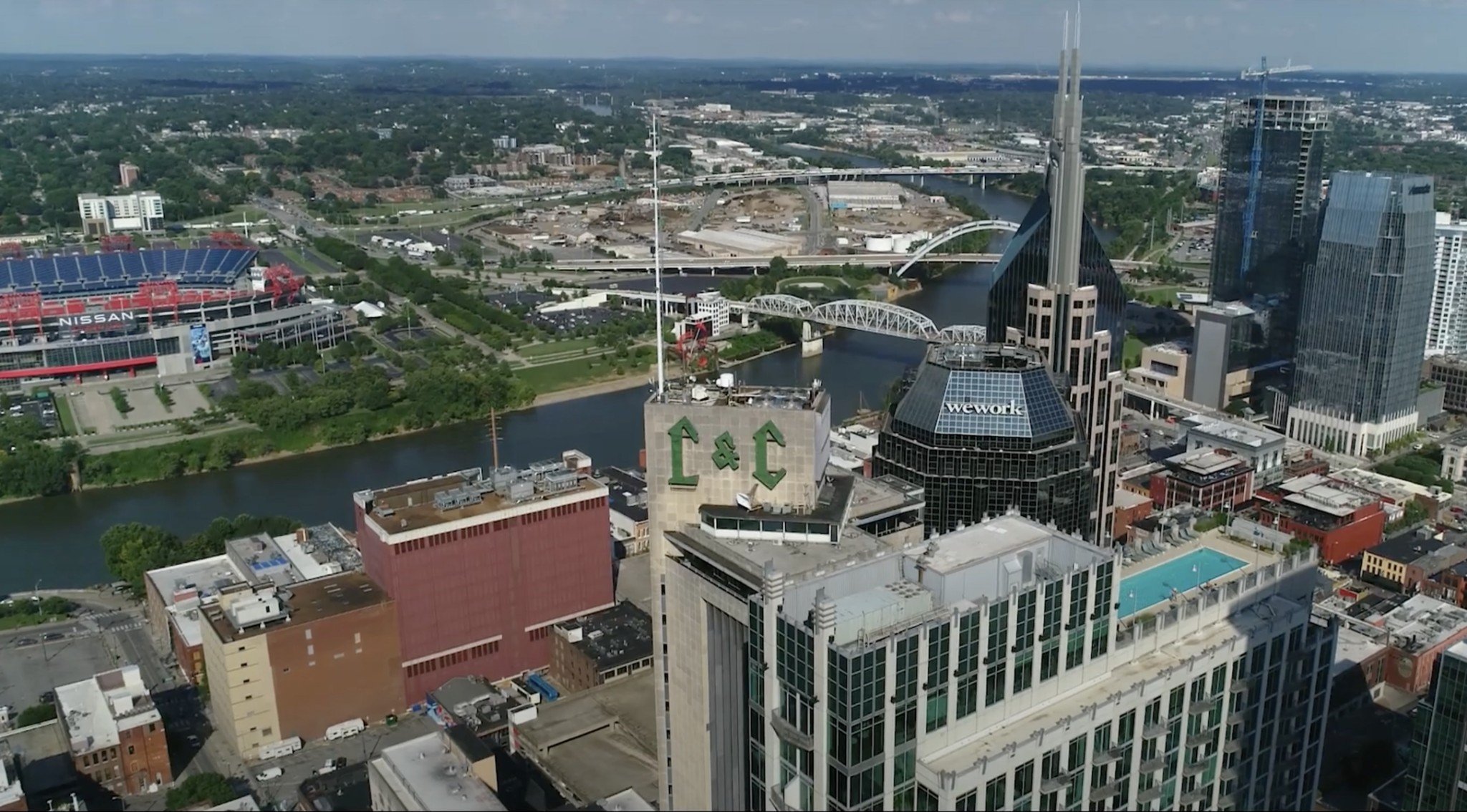 View from Viridian condos Nashville, TN